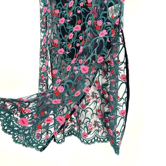 Anthropologie Moulinette Soeurs Black Floral Embroidered Lace Tunic Small Top - Picture 5 of 9